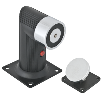 Electromagnetic door holder - adjustable head (90°) - wall/floor mount