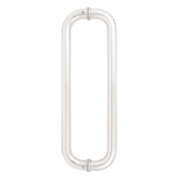 Stainless steel brushed -I- handle, 38cm long, 25mm diameter