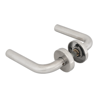 Spring-loaded door handle pair