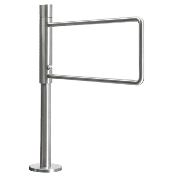 Mechanical swing gate, spring return, lockable, right-handed