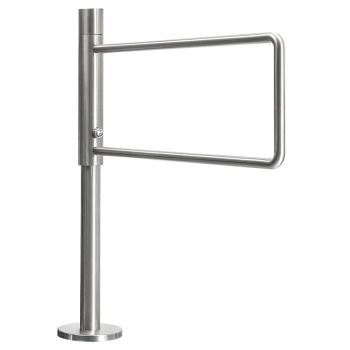 Mechanical swing gate, spring return, lockable, left-handed