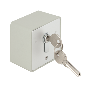 Surface mounted impulse key switch - white