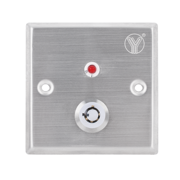 Flush-mounted two-position roundkey switch - with tamper switch with LED indicator