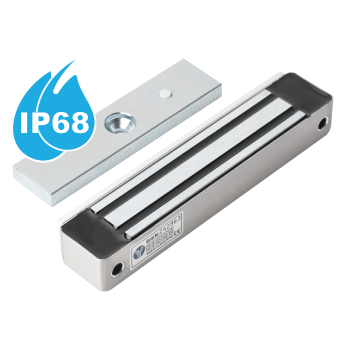 Surface-mounted electromagnetic lock with monitoring - waterproof (IP68) - 180kgf