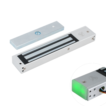 Surface-mounted electromagnetic lock with monitoring - big LED - 280kg 