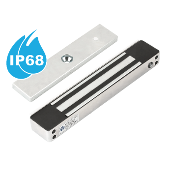 Surface-mounted electromagnetic lock with monitoring - waterproof (IP68) - 280kgf