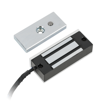 Surface-mounted electromagnetic lock with monitoring - LED - 70kg