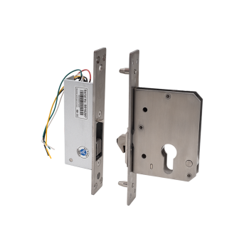 Electromechanical mortise lock for sliding doors - IP65 - 12V DC - fail-safe