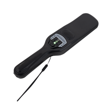 Handheld metal detector - adjustable sensitivity, feedback - black