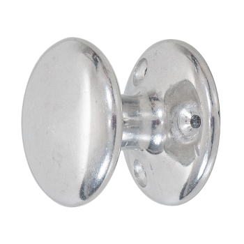 Polished, aluminium doorknob