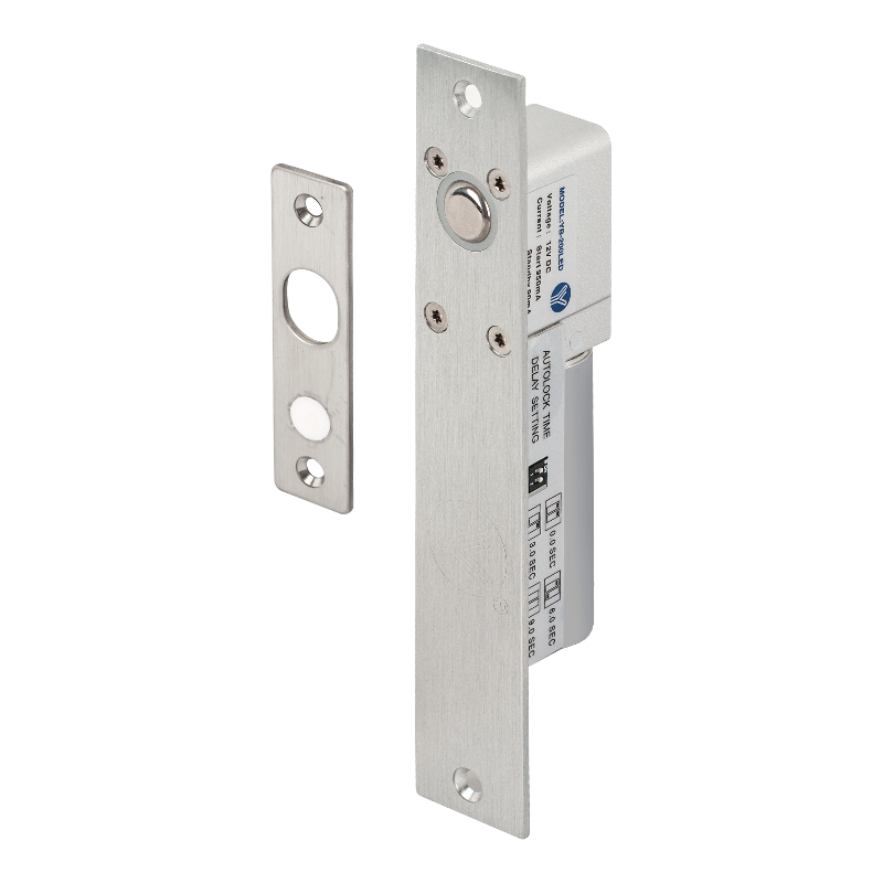 Electric bolt lock  - 12V DC - fail-safe - door status monitoring - auto-close timing