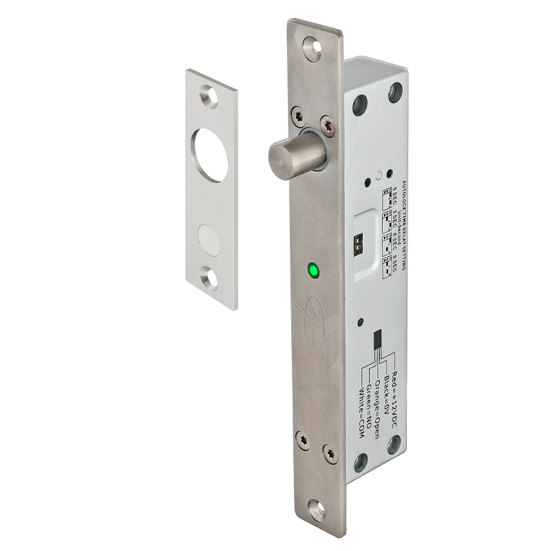 Electric bolt lock - 12V DC - fail-secure - door status monitoring