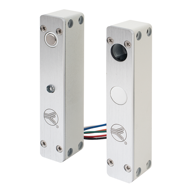 Mini surface-mounted electric bolt lock - 12V DC - fail-safe - door status monitoring - adjustable automatic closing time