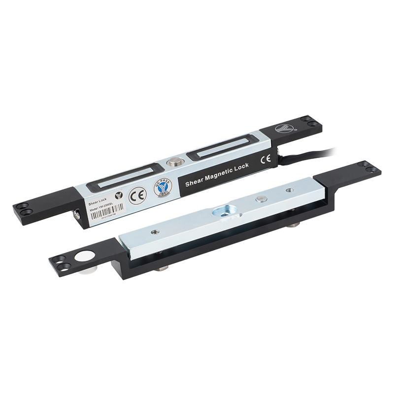 Narrow shear-lock magnetic lock with monitoring - 600kg