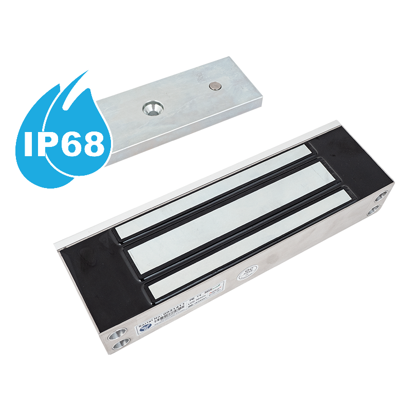 Surface-mounted electromagnetic lock with monitoring - waterproof (IP68) - 500kgf