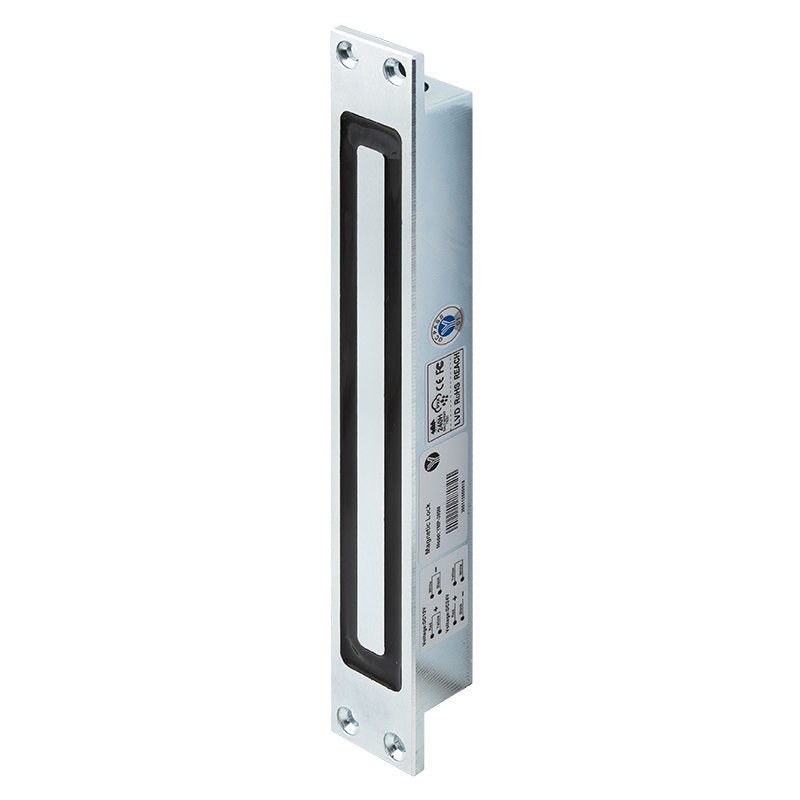 Monoblock narrow electromagnetic lock - monitoring - flush-mounted - 380 kg - 36 mm width