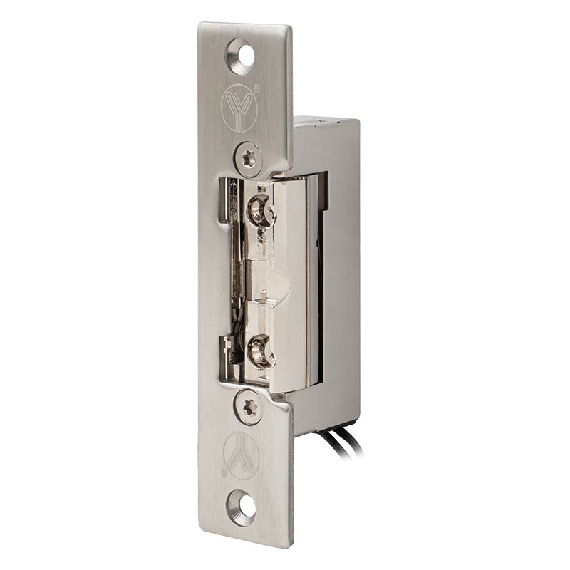 Asymmetrical electric strike - 12V DC - fail-secure - with faceplate - IP65